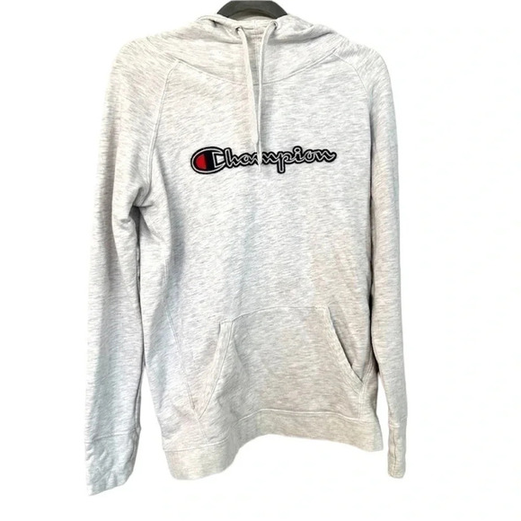 Champion Authentic Athleticwear Classic Gray "Champion" Hoodie Sz Large - Picture 1 of 10